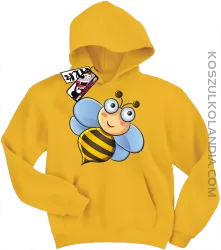 Pszczółka Uśmiechajka - bluza dziecięca z kapturem - żółty