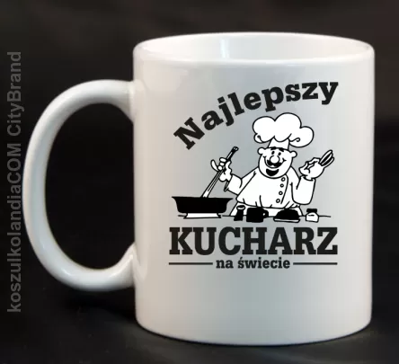 Mamma Mia Najlepszy kucharz na świecie - Kubek ceramiczny biały 