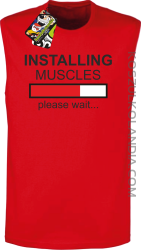Installing muscles please wait... - Bezrękawnik męski red