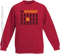 BE DIFFERENT - Bluza dziecięca bez kaptura czerwona 