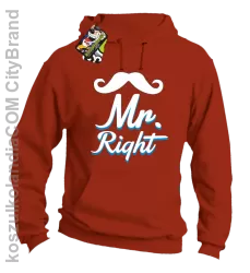 Mr Right example - Bluza z kapturem - Pomarańczowy