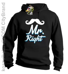 Mr Right example - Bluza z kapturem - Czarny