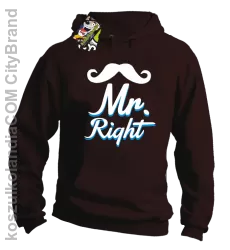 Mr Right example - Bluza z kapturem - Brązowy