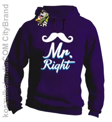 Mr Right example - Bluza z kapturem - Fioletowy