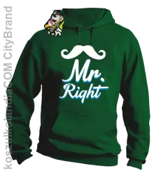 Mr Right example - Bluza z kapturem - Zielony