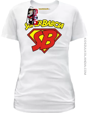 SUPER BABCIA Sb a`la Superman - koszulka damska