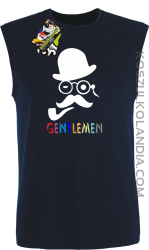 Gentlemen Retro Style - Bezrękawnik męski granatowy 