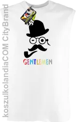 Gentlemen Retro Style - Bezrękawnik męski biały 