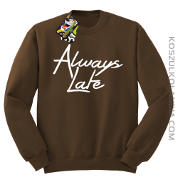 Always Late-Bluza bez kaptura brązowa