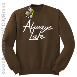 Always Late-Bluza bez kaptura brązowa