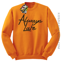 Always Late-Bluza bez kaptura pomarańczowa