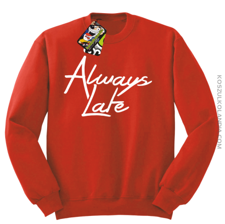 Always Late-Bluza bez kaptura czerwona