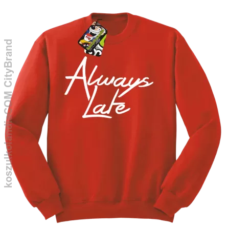 Always Late-Bluza bez kaptura czerwona