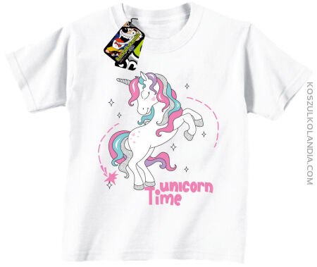 Unicorn Time Cartoon Horse -  koszulka dziecięca 