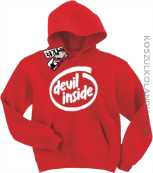 Devil inside - bluza dziecięca z nadrukiem - czerwony