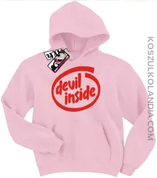 Devil inside - bluza dziecięca z nadrukiem - różowy
