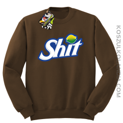 SHIT Parody FanStyle-Bluza męska standard bez kaptura brąz 