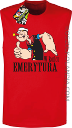 POPEYE w Końcu emerytura - Bezrękawnik męski czerwony 