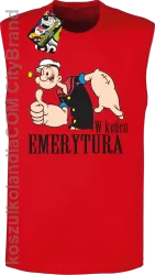 POPEYE w Końcu emerytura - Bezrękawnik męski czerwony 