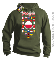 Vive la Pologne - Bluza z kapturem khaki