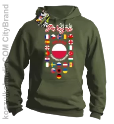 Vive la Pologne - Bluza z kapturem khaki