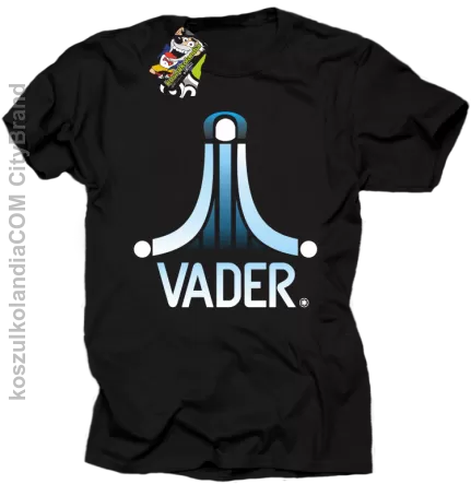 VADER STAR ATARI STYLE - Koszulka męska  czarna 