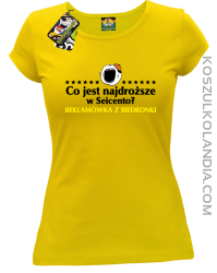 Co jest najdroższe w Seicento Reklamówka z Biedronki  - Koszulka damska żółta 

