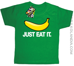 JUST EAT IT Banana - koszulka dziecięca  zielona 