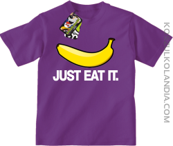 JUST EAT IT Banana - koszulka dziecięca fiolet 