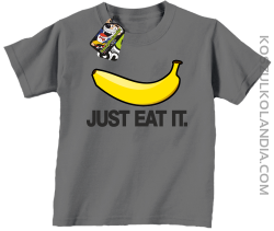 JUST EAT IT Banana - koszulka dziecięca  szara 