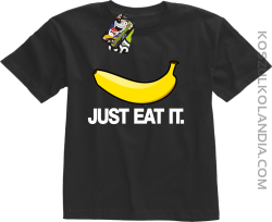 JUST EAT IT Banana - koszulka dziecięca czarna 