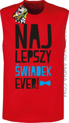 Najlepszy Świadek EVER - Bezrękawnik męski  czerwona 