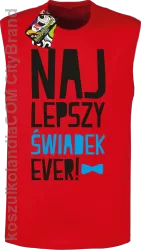 Najlepszy Świadek EVER - Bezrękawnik męski  czerwona 