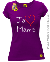 Ja kocham Mamę - koszulka damska fioletowa 