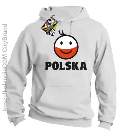 POLSKA Emotik dwukolorowy - bluza męska z kapturem