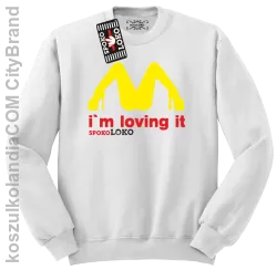 MCky I`m Loving It - Bluza standard bez kaptura biała 