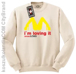 MCky I`m Loving It - Bluza standard bez kaptura beżowa 