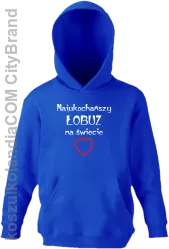 Najukochańszy łobuz na świecie - Bluza dziecięca z kapturem niebieska 