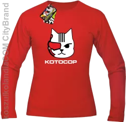 KOTOCOP -  Longsleeve męski czerwony 