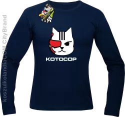 KOTOCOP -  Longsleeve męski granatowy 