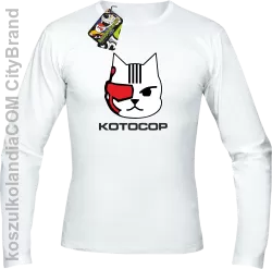 KOTOCOP -  Longsleeve męski biały 