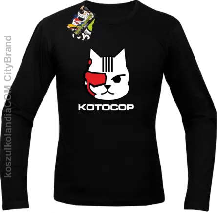 KOTOCOP -  Longsleeve męski czarny 