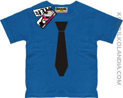 Krawat - koszulka dziecięca - niebieski