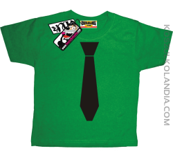 Krawat - koszulka dziecięca - zielony