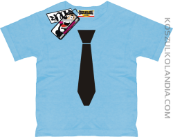Krawat - koszulka dziecięca - błękitny
