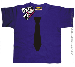 Krawat - koszulka dziecięca - fioletowy