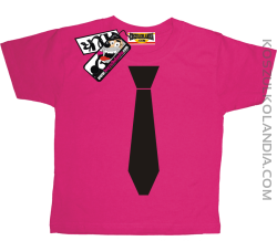 Krawat - koszulka dziecięca - różowy