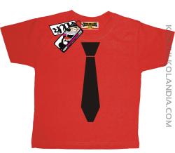 Krawat - koszulka dziecięca - czerwony