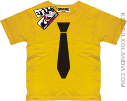 Krawat - koszulka dziecięca - żółty