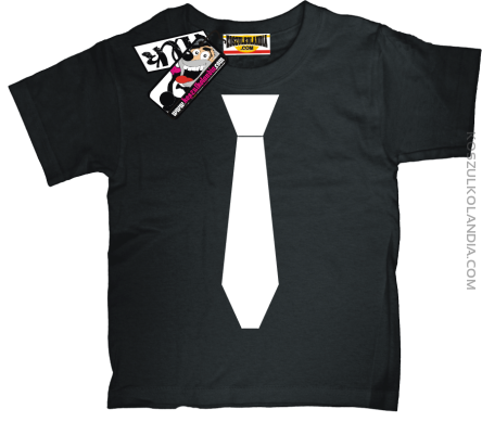 Krawat - koszulka dziecięca - czarny